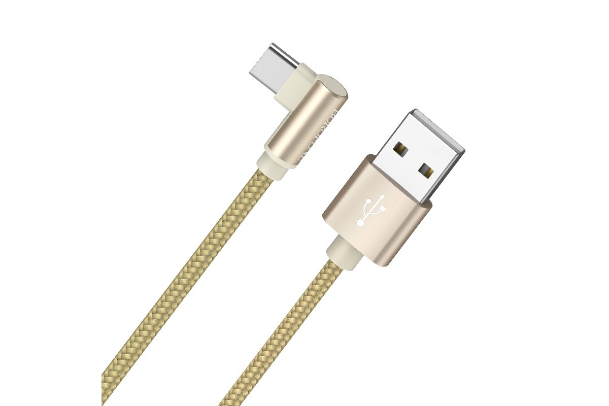 Кабель USB BOROFONE BX26 Express charging data cable for Type-C (золотой) 1 метр