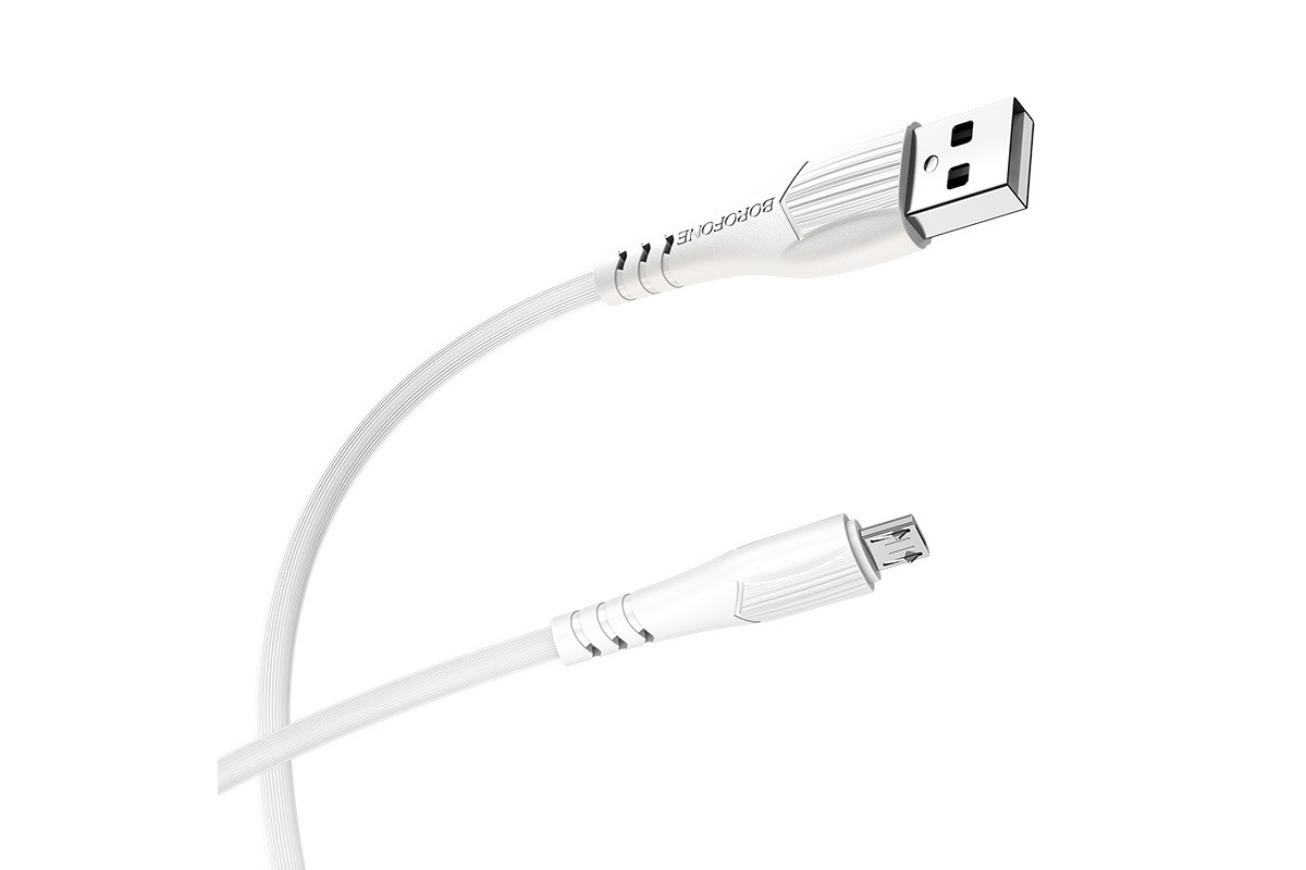 Кабель USB micro USB BOROFONE BX37 Wieldy charging data cable (белый) 1 метр