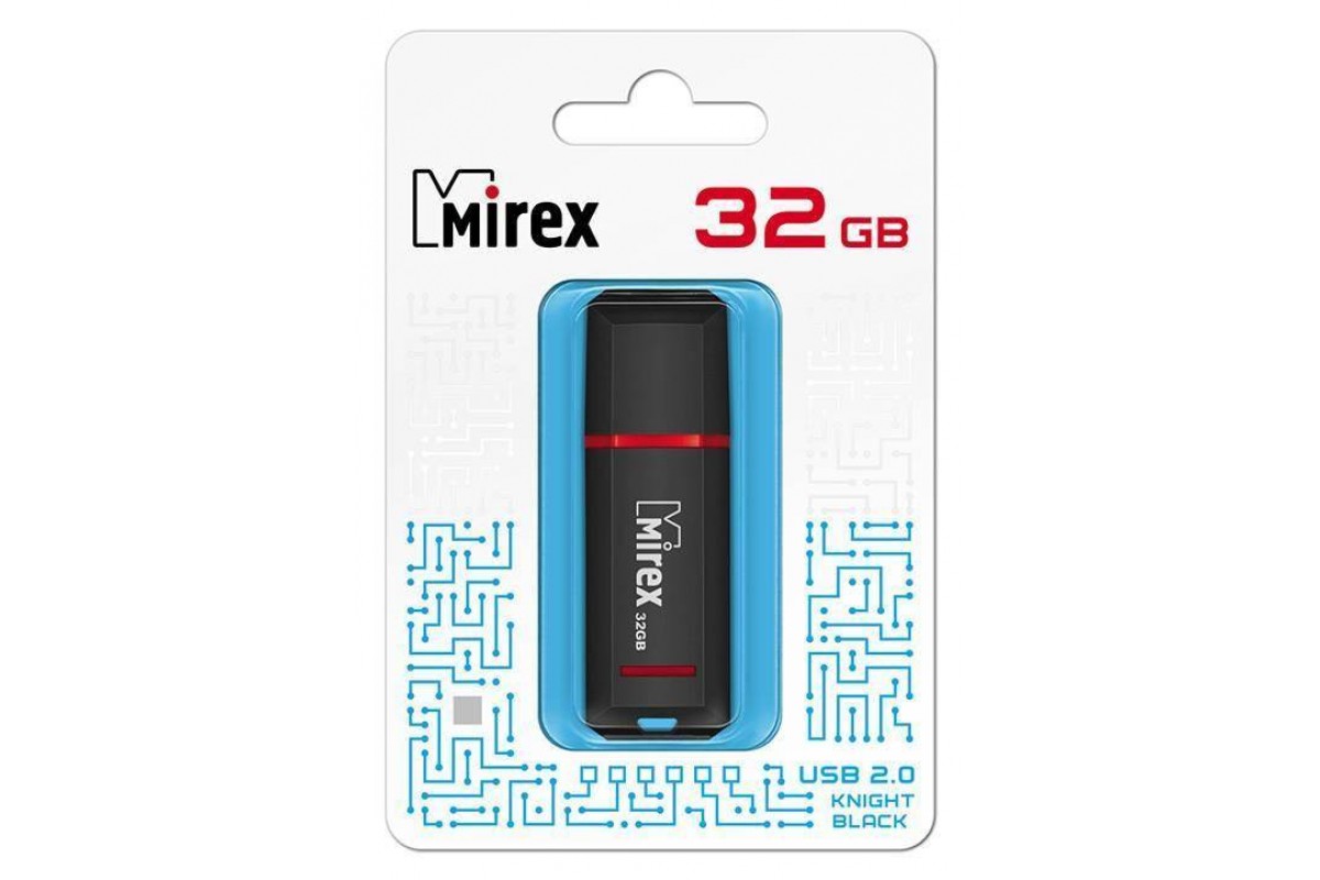 Флешка USB 2.0 Mirex KNIGHT BLACK 32GB (ecopack)