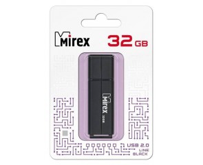 Флешка USB 2.0 Mirex LINE BLACK 32GB (ecopack) Флешка USB 2.0 Mirex LINE BLACK 32GB (ecopack)