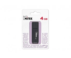 Флешка USB 2.0 Mirex LINE BLACK 4GB (ecopack)