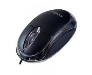 Мышь проводная оптическая Perfeo "GLOW", подсветка, 3 кн, USB (черный)