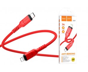 Кабель USB Type-C - Lightning HOCO X59 3A PD20W (красный) 1м