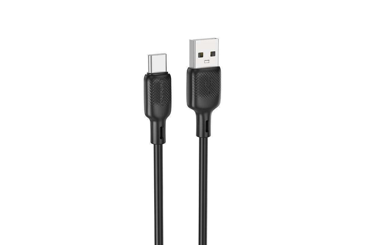 Кабель USB - USB Type-C BOROFONE BX113, (черный) 2м силиконовый