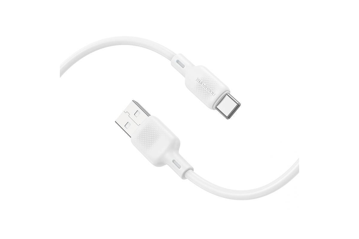 Кабель USB - USB Type-C BOROFONE BX113, (белый) 1м силиконовый