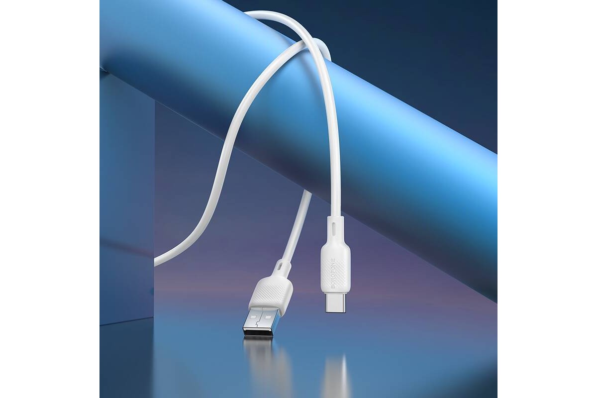 Кабель USB - USB Type-C BOROFONE BX113, (белый) 1м силиконовый