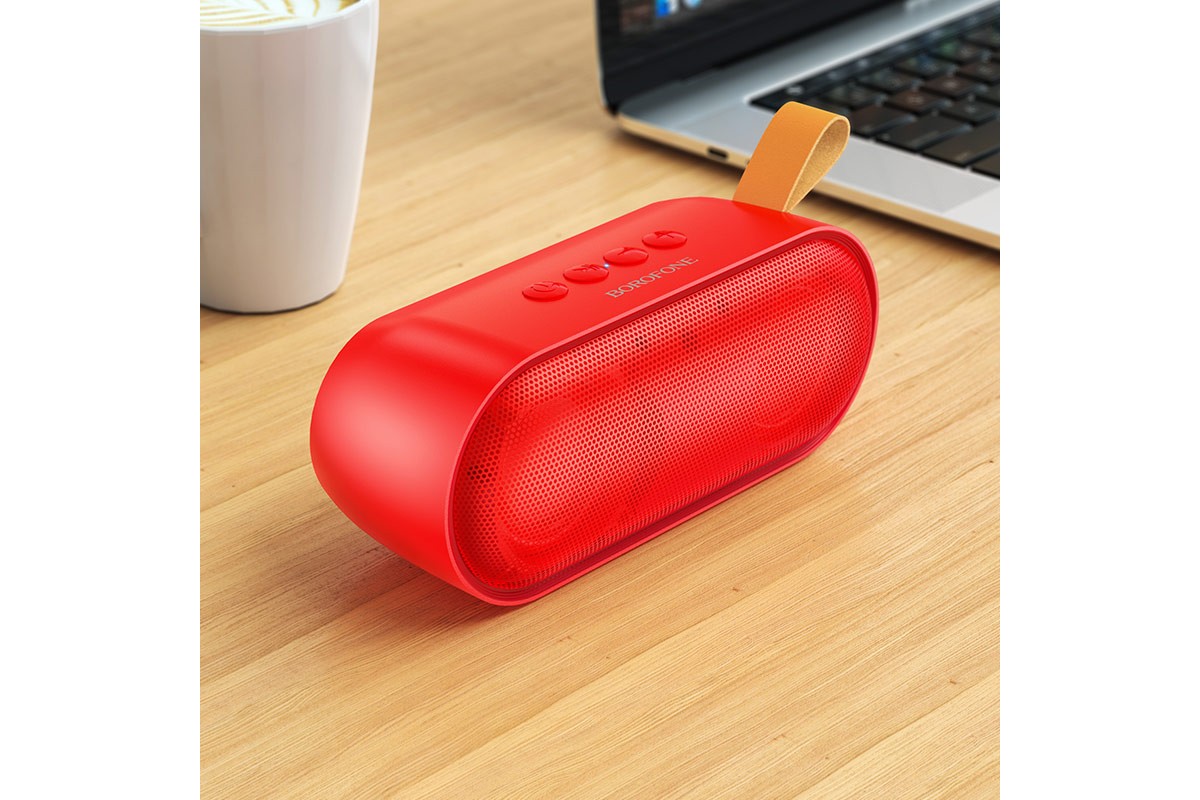 Портативная беспроводная акустика BOROFONE BR8 Broad sound sports wireless speaker  цвет красный