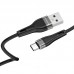 Кабель USB - USB Type-C BOROFONE BX46  (черный) 1м (силиконовый)
