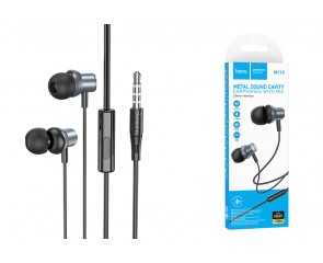 Наушники вакуумные проводные HOCO M110 Encourage metal universal earphones with mic (серый) Наушники вакуумные проводные HOCO M110 Encourage metal universal earphones with mic (серый)