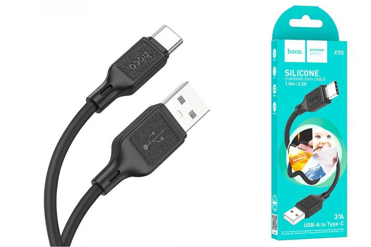 Кабель USB - USB Type-C HOCO X90 (черный) 1м