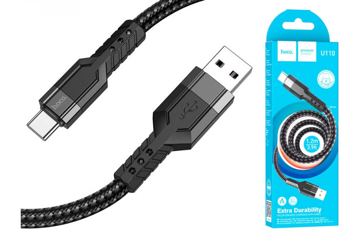 Кабель USB - USB Type-C HOCO U110 (черный) 1м