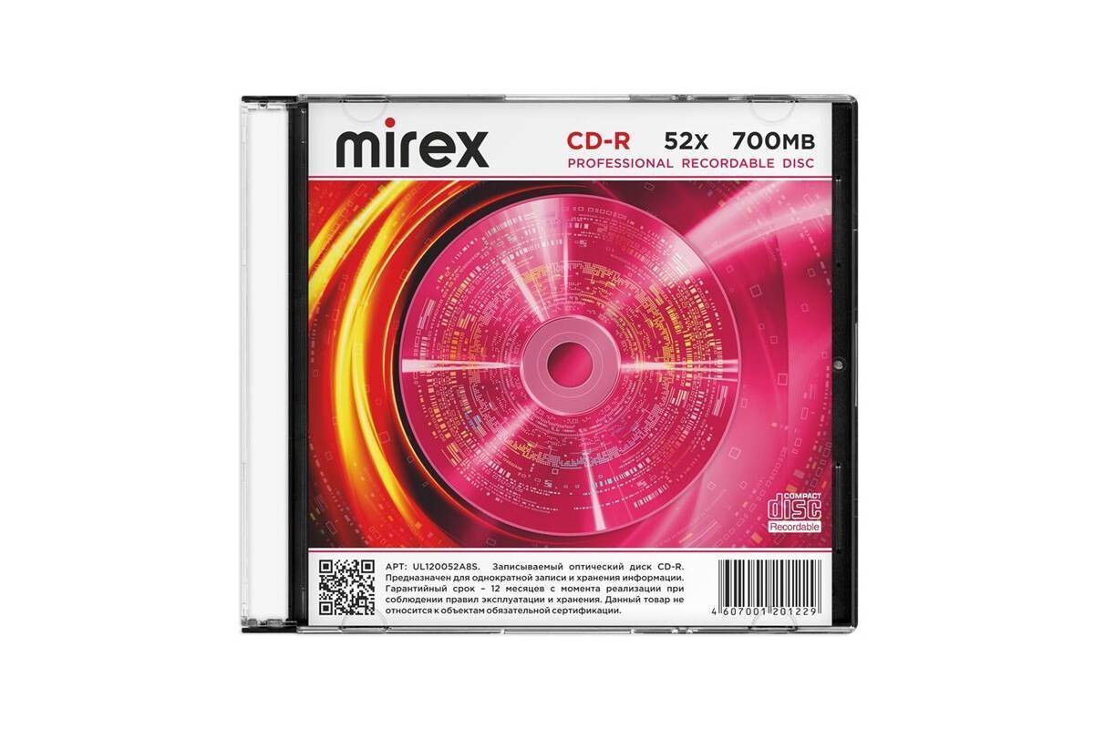 CD-R Mirex Brand 52X 700MB Slim case (1/200) CD-R Mirex Brand 52X 700MB Slim case (1/200)