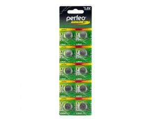 Батарейка часовая Perfeo AG13 LR44/10BL Alkaline Cell 357A (цена за блистер 10 шт)