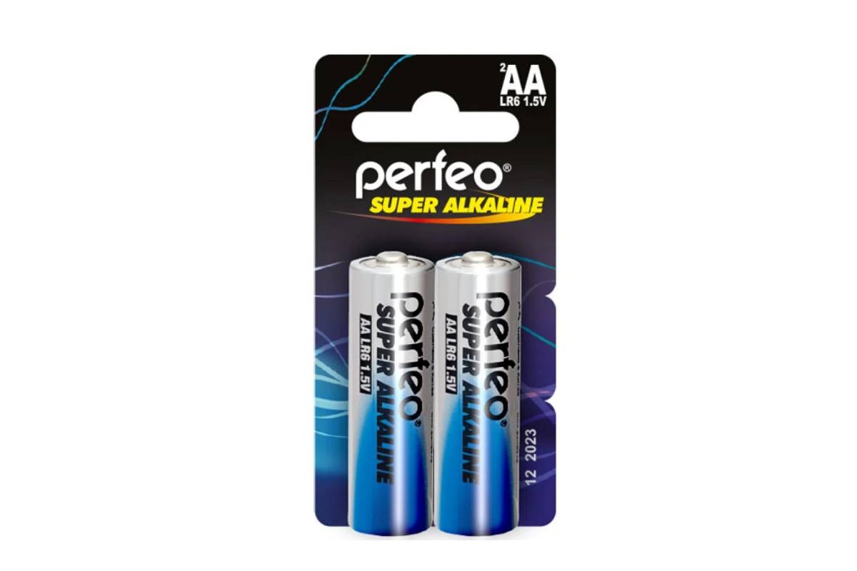 Батарея щелочная Perfeo LR6 AA/2BL mini Super Alkaline спайка цена за 2 шт