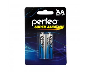 Батарейка алкалиновая Perfeo LR6 AA/2BL Super Alkaline блистер цена за 2 шт