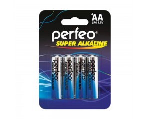 Батарейка алкалиновая Perfeo LR6 AA/4BL Super Alkaline (блистер цена за 4 шт)