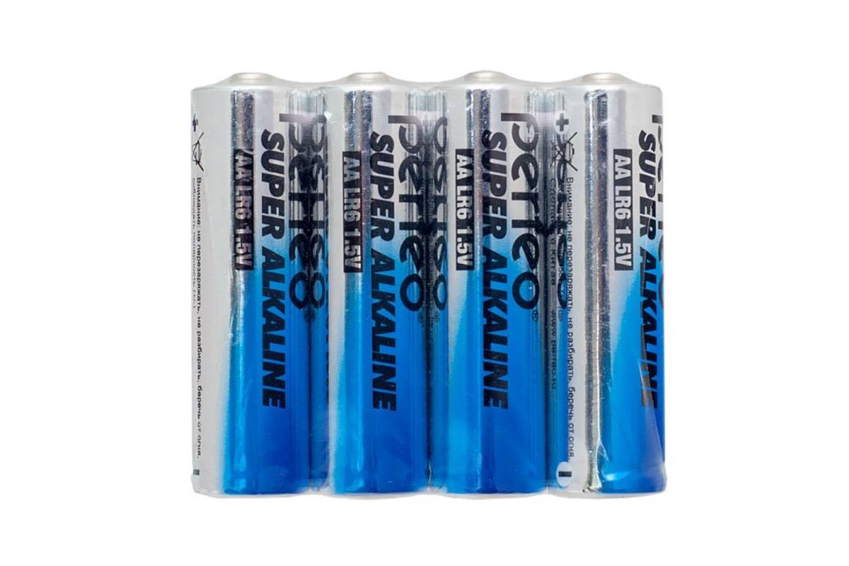 Батарея щелочная Perfeo LR6 AA/4SH Super Alkaline спайка цена за 4 шт