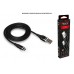 Кабель USB "WALKER" C735, (2 метра), для Micro USB прорезиненный, с металл. разъемом, черный