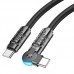 Кабель USB Type-C - USB Type-C HOCO U118 60W (черный) 1м