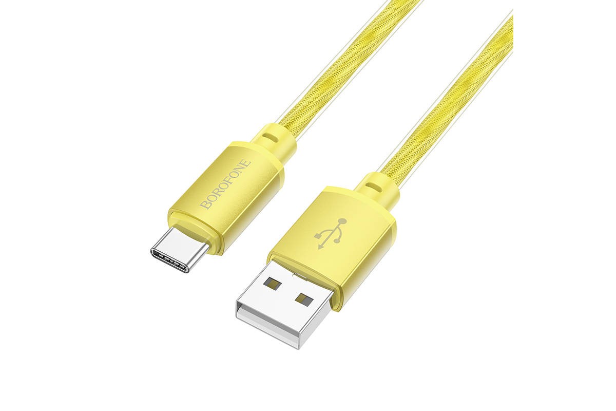 Кабель USB - USB Type-C BOROFONE BX95  (золотистый) 1м силиконовый