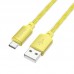 Кабель USB - USB Type-C BOROFONE BX95  (золотистый) 1м силиконовый