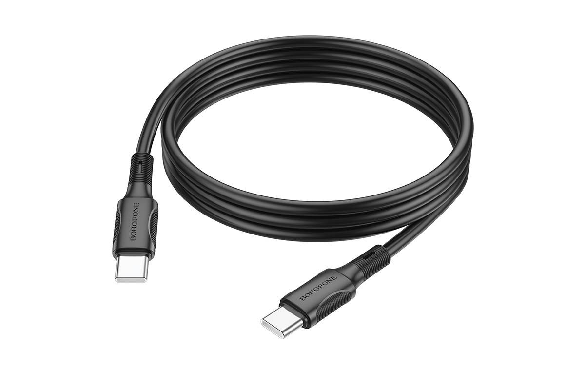 Кабель USB Type-C - USB Type-C BOROFONE BX80, PD60W (черный) 1м