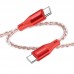 Кабель USB Type-C - USB Type-C BOROFONE BX96, PD60W (красный) 1м силиконовый