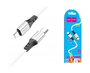 Кабель USB Type-C - Lightning HOCO X86 PD20W (белый) 1м (силиконовый)