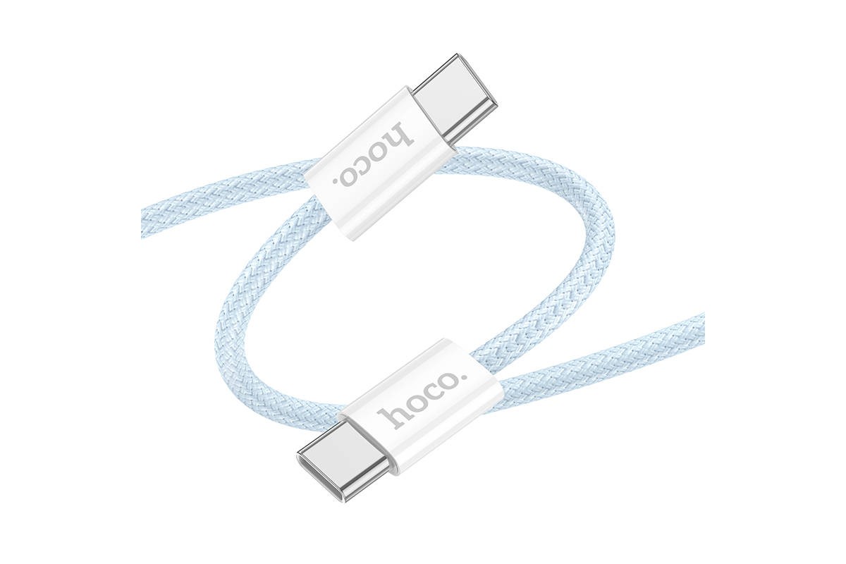 Кабель USB Type-C - USB Type-C HOCO X104 PD60W (синий) 1м