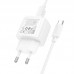 Сетевое зарядное устройство USB + кабель Type-C HOCO CS52A Surplus single-port QC3.0 (белый) Сетевое зарядное устройство USB + кабель Type-C HOCO CS52A Surplus single-port QC3.0 (белый)