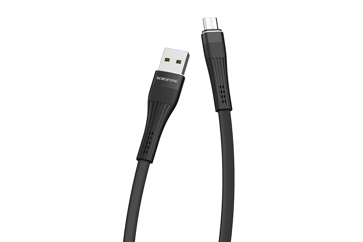 Кабель USB micro USB BOROFONE BU4 Small waistline (черный) 1 метр