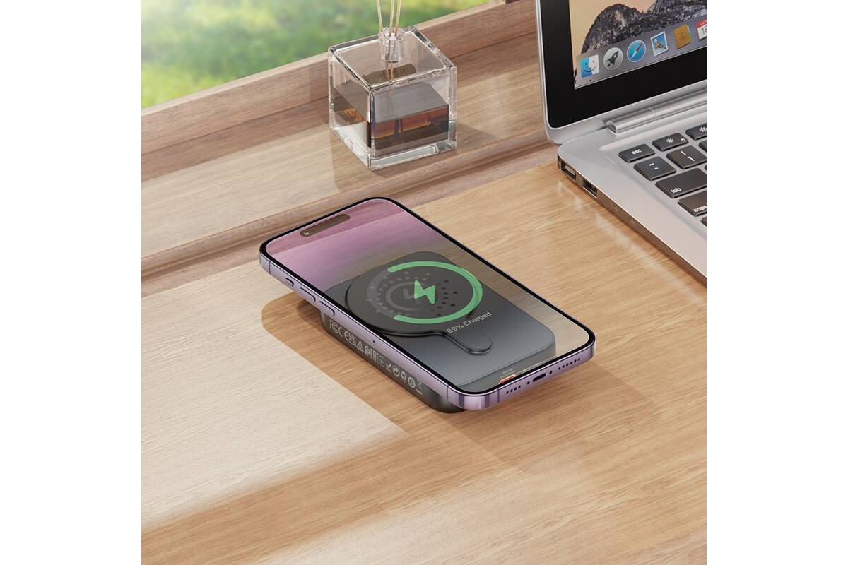 Универсальный дополнительный аккумулятор Power Bank HOCO J117A Esteem PD20W magnetic (10000 mAh) (белый) Универсальный дополнительный аккумулятор Power Bank HOCO J117A Esteem PD20W magnetic (10000 mAh) (белый)