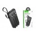Универсальный дополнительный аккумулятор HOCO J146 Night with 4 cables 10000 mAh (черный)