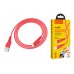 Кабель USB - Lightning HOCO X58, 2,4A (красный) 1м (силиконовый)