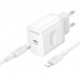Сетевое зарядное устройство USB-C + кабель Lightning - Type-C BOROFONE BA99A Breeze single port (один порт)PD20W (белый)