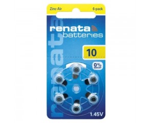 Батарейка часовая для слуховых аппаратов Renata ZA10/6BL