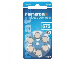 Батарейка часовая для слуховых аппаратов Renata ZA675/6BL