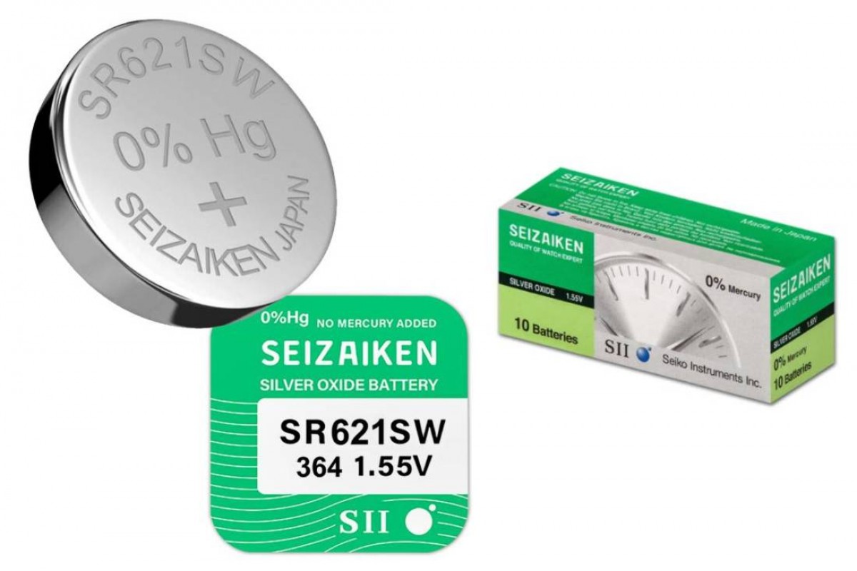 Батарейка литиевая Seizaiken SEIKO 364 SR621SW/10BOX Silver Oxide (цена за упаковку 10 шт)
