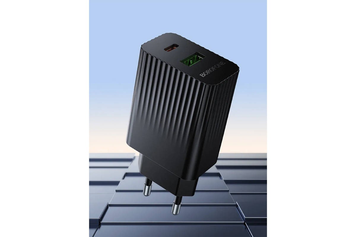 Сетевое зарядное устройство USB + USB-C BOROFONE BAS76A PD30W+QC3.0  (черный)