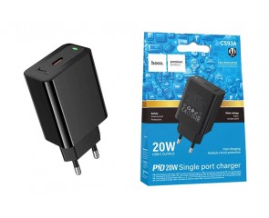 Сетевое зарядное устройство USB-C HOCO CS93A PD 20W/ (черный)