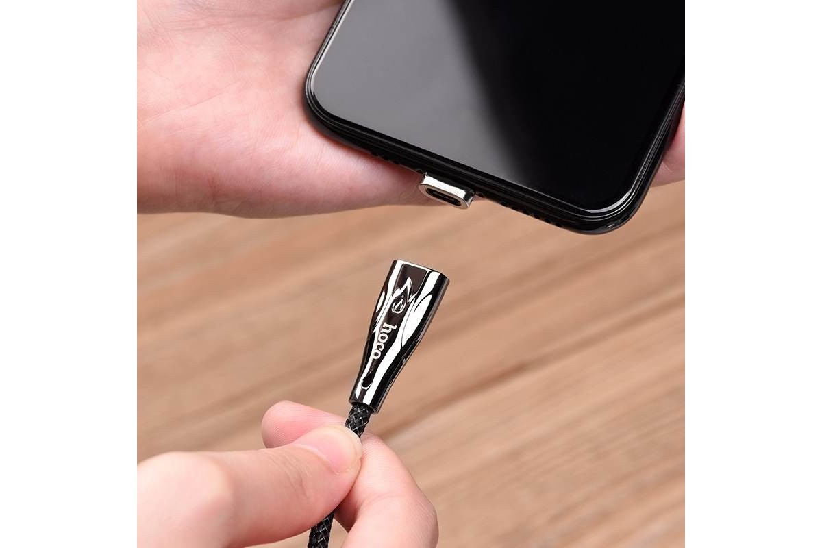 Кабель для iPhone HOCO U75 Blaze magnetic charging cable for Lightning 1м черный