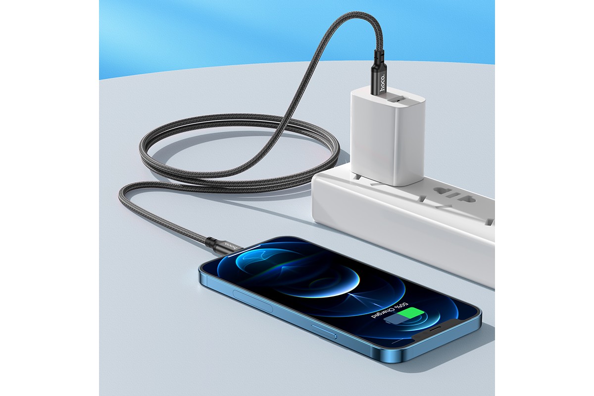 Кабель USB Type-C - Lightning HOCO X14 красный, 1 м (в оплетке)