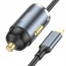 Автомобильное зарядное устройство USB-C HOCO NZ7 PD20W+QC3.0 car charger Set(C TO Lightning) серый