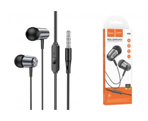 Наушники вакуумные проводные HOCO M108 Spring metal with microphone (серый) Наушники вакуумные проводные HOCO M108 Spring metal with microphone (серый)