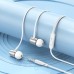 Наушники вакуумные проводные HOCO M108 Spring metal with microphone (серый)