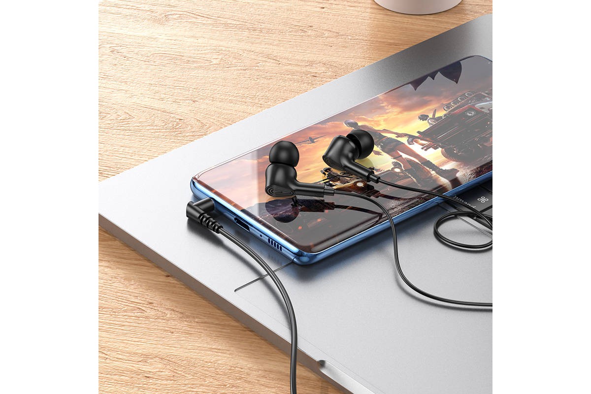 Наушники вакуумные проводные HOCO M102 Ingenious universal earphones with microphone (черный) Наушники вакуумные проводные HOCO M102 Ingenious universal earphones with microphone (черный)