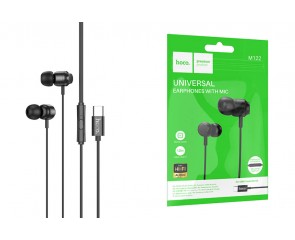 Наушники вакуумные проводные HOCO M122 Power metal universal digital earphones with microphone Type-C (черный) Наушники вакуумные проводные HOCO M122 Power metal universal digital earphones with microphone Type-C (черный)