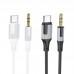 Кабель аудио BOROFONE BL19 (штекер Type-C - штекер AUX) Digital audio conversion cable (черный)