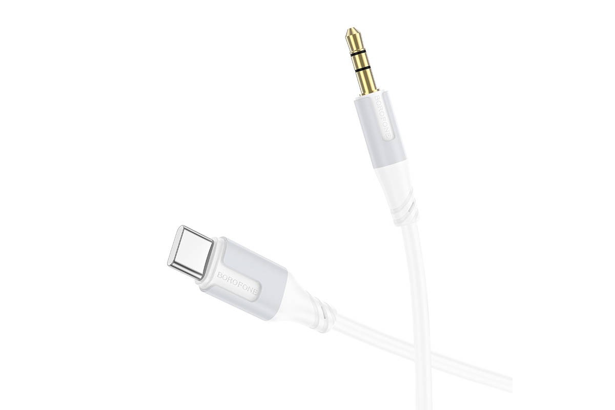 Кабель аудио BOROFONE BL19 (штекер Type-C - штекер AUX) Digital audio conversion cable (белый)