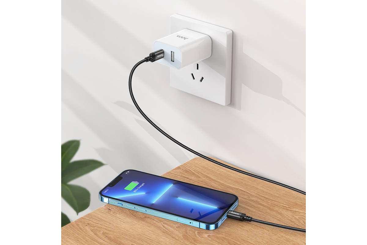 Кабель USB Type-C - Lightning HOCO X89 PD20W (черный) 1м